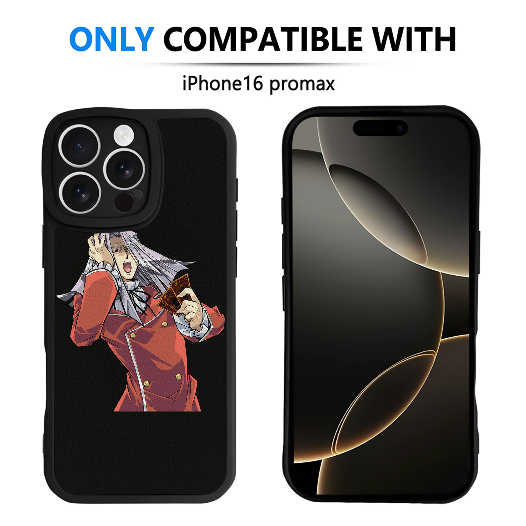（画像用） 遊☆戯☆王 Yu-Gi-Oh! 【iPhone 16シリーズ対応】シリコンスマホケース（レザー調） 材質：シリコン